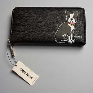 Marc Tetro Boston Terrier Black Glitter Wallet